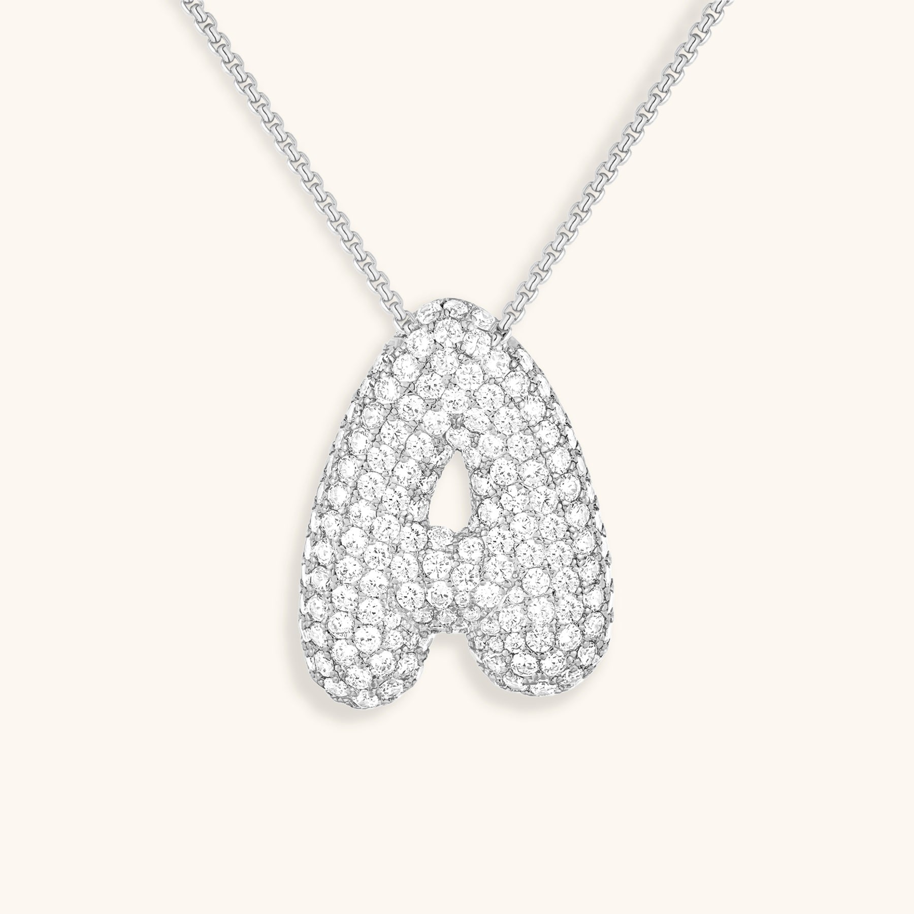 Náhrdelník s počátečním diamantem Bubble