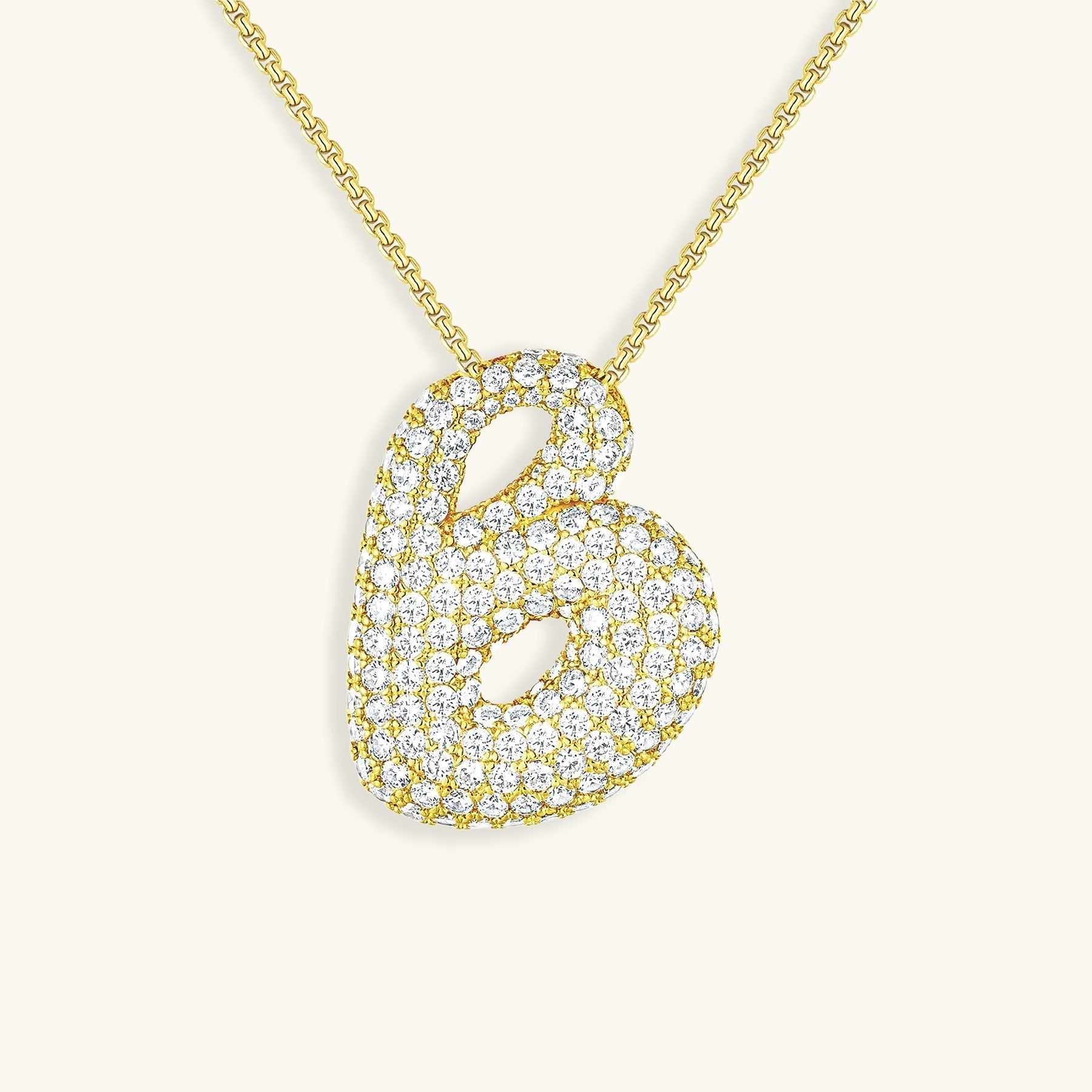 Náhrdelník s počátečním diamantem Bubble
