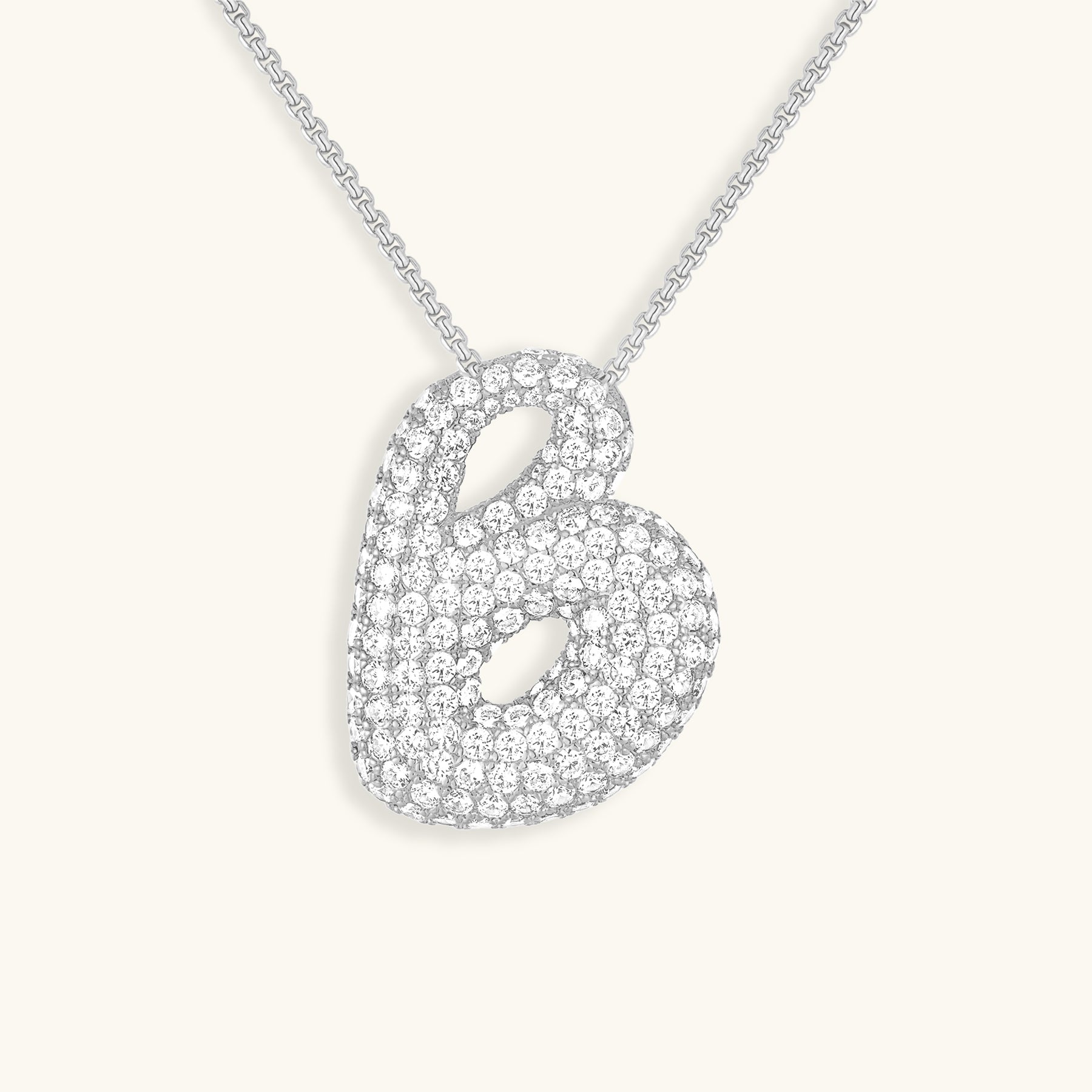Náhrdelník s počátečním diamantem Bubble
