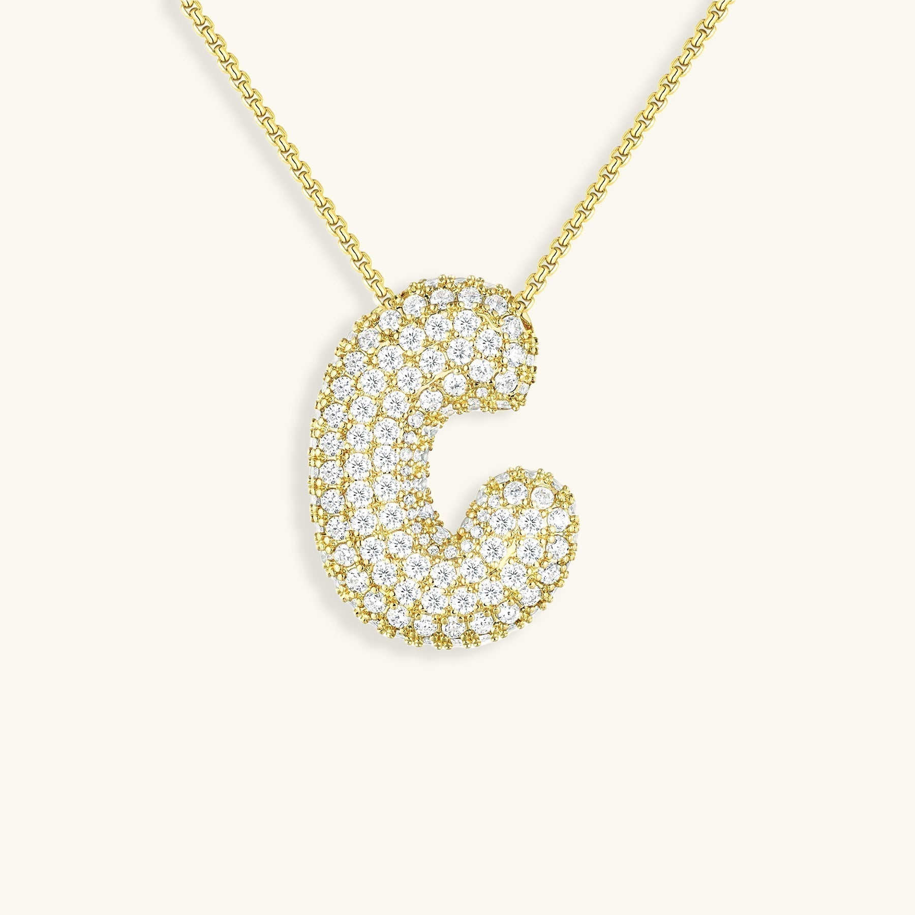Náhrdelník s počátečním diamantem Bubble