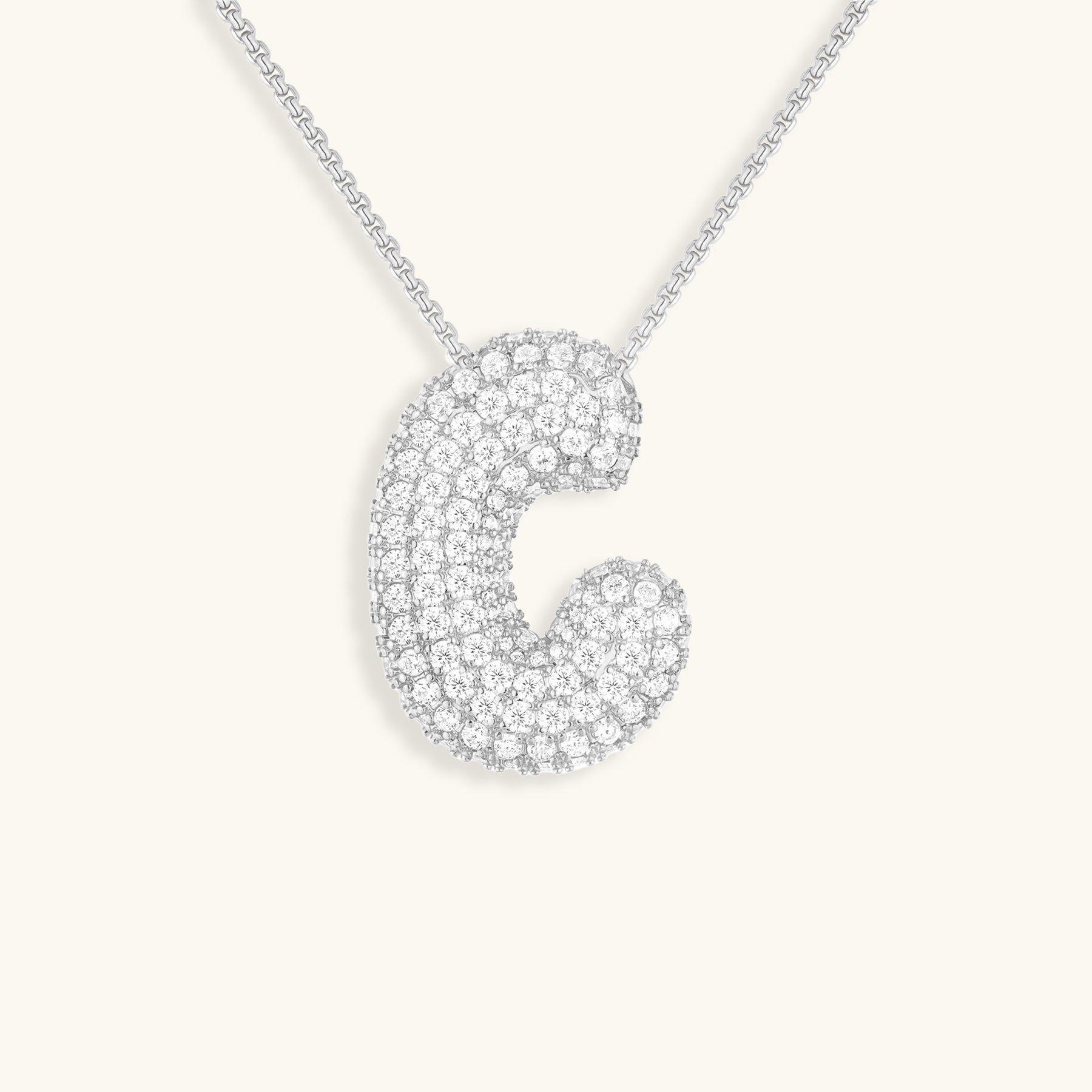 Náhrdelník s počátečním diamantem Bubble
