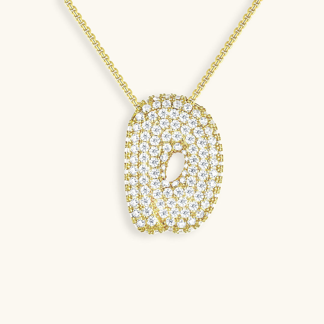 Náhrdelník s počátečním diamantem Bubble