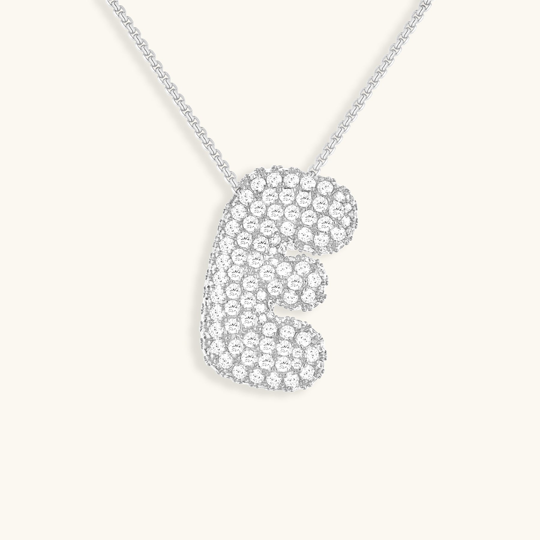 Náhrdelník s počátečním diamantem Bubble