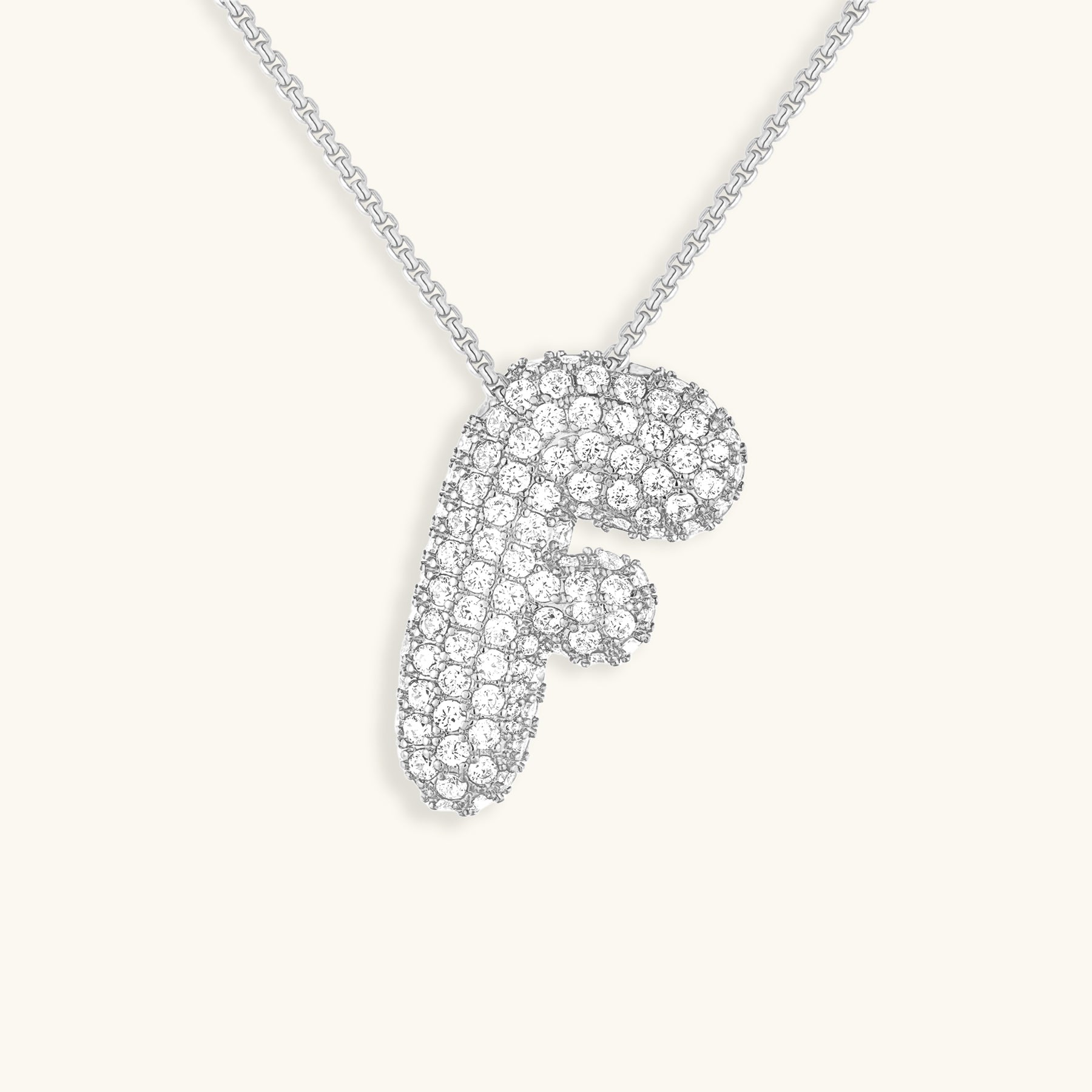 Náhrdelník s počátečním diamantem Bubble