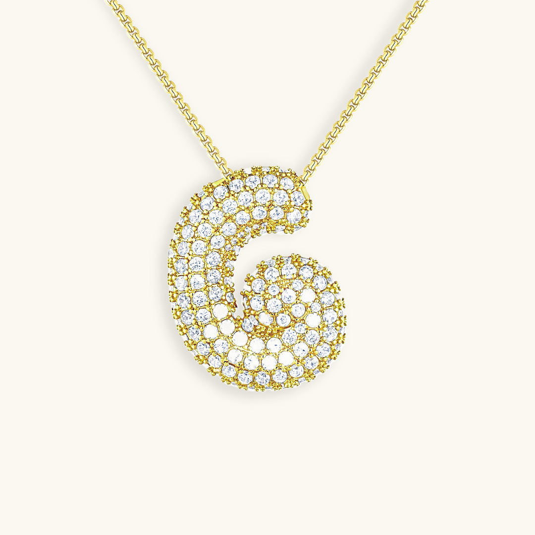Náhrdelník s počátečním diamantem Bubble