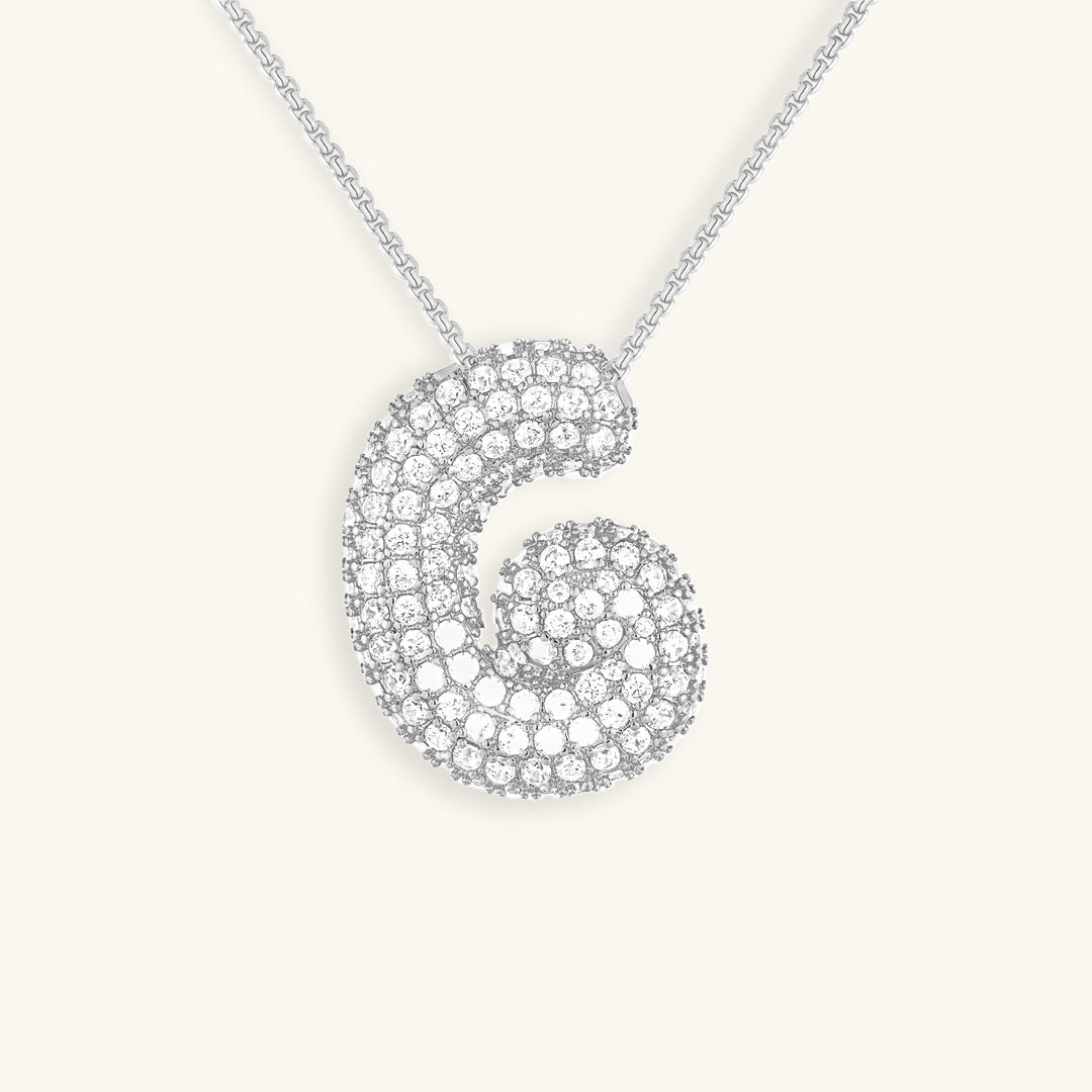 Náhrdelník s počátečním diamantem Bubble