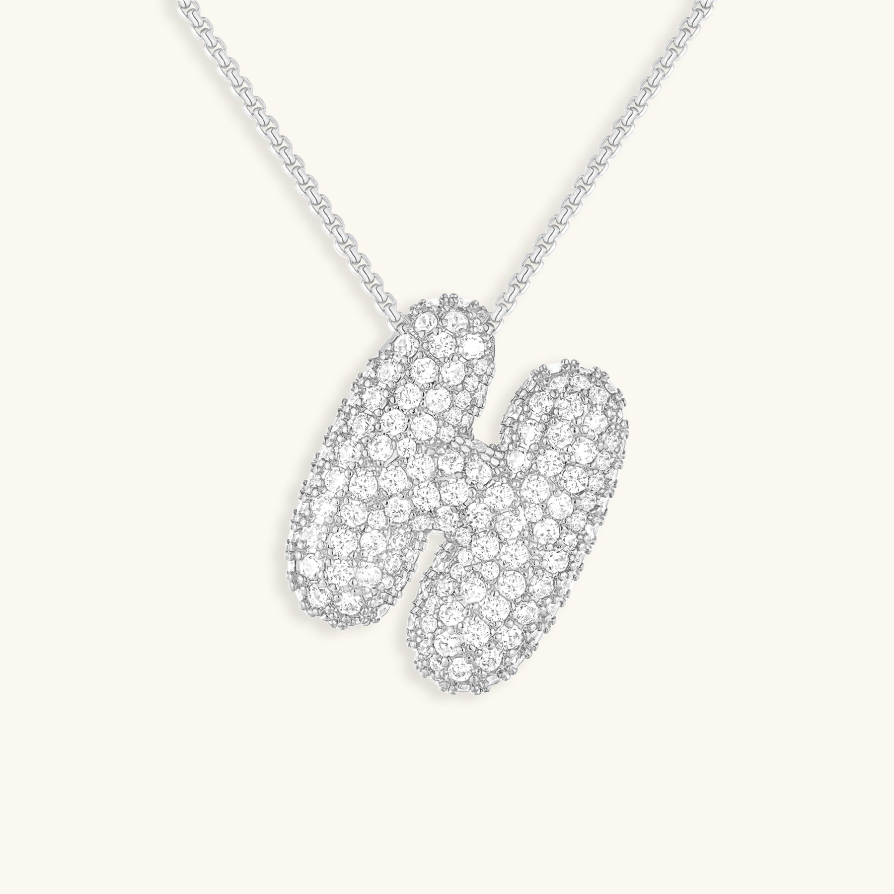 Náhrdelník s počátečním diamantem Bubble