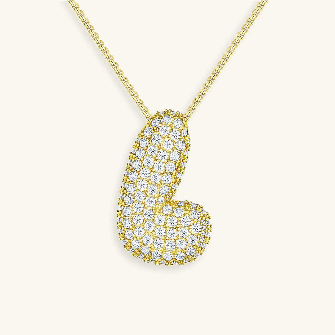 Náhrdelník s počátečním diamantem Bubble
