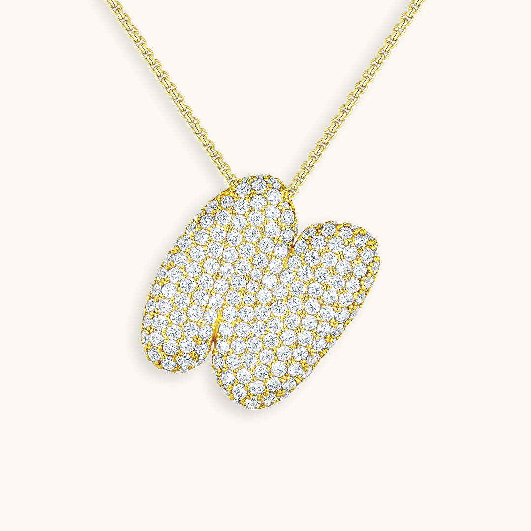 Náhrdelník s počátečním diamantem Bubble