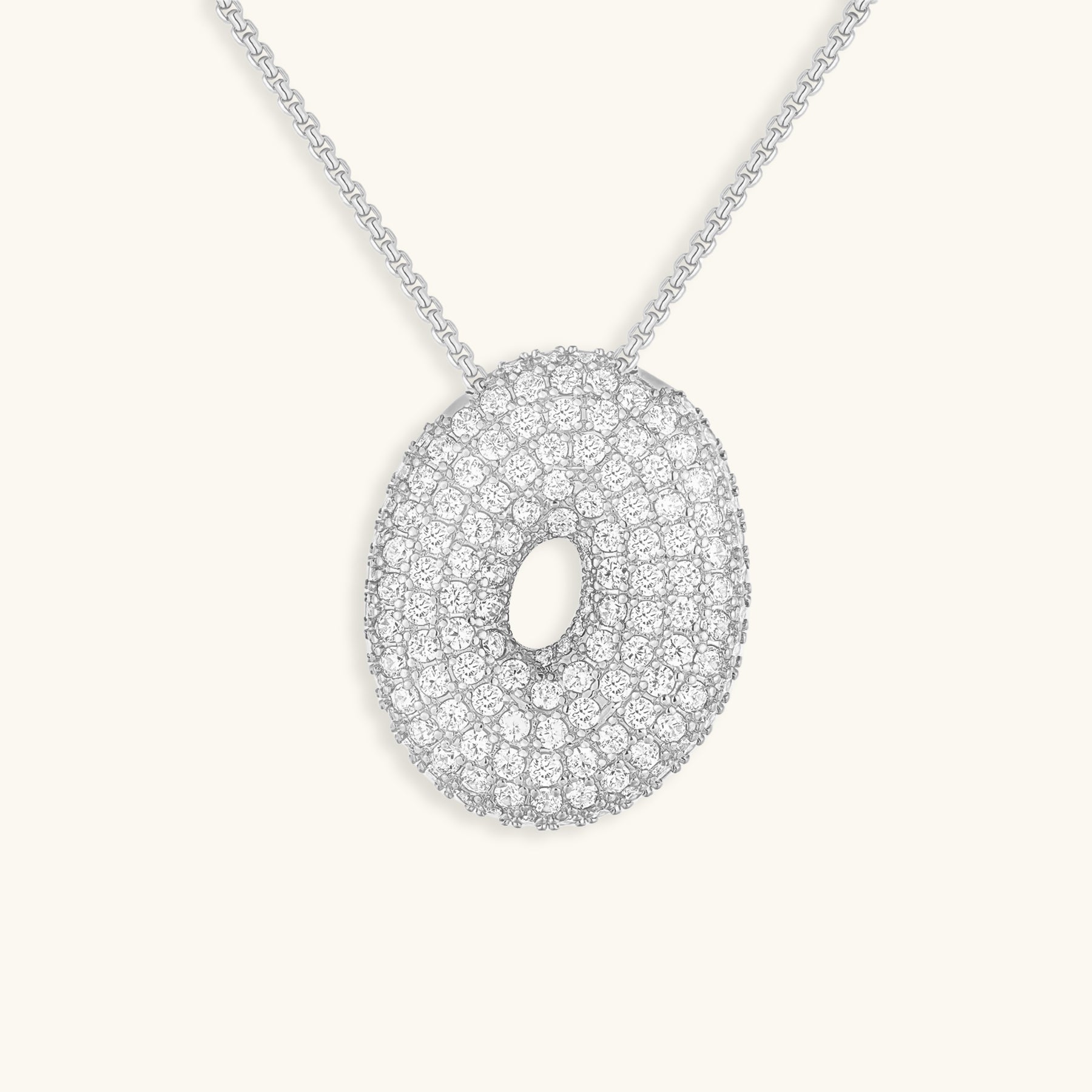 Náhrdelník s počátečním diamantem Bubble