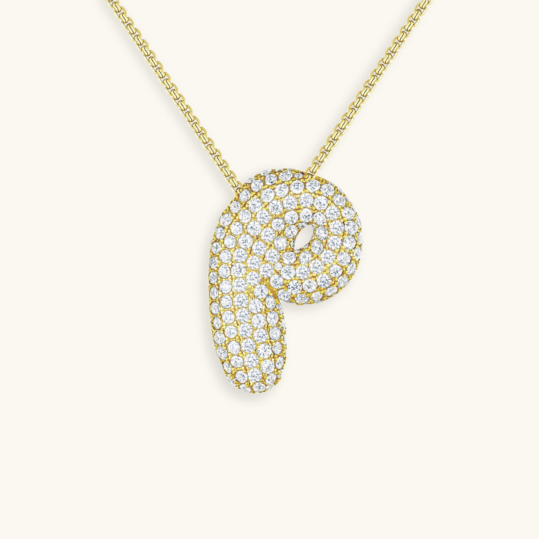 Náhrdelník s počátečním diamantem Bubble