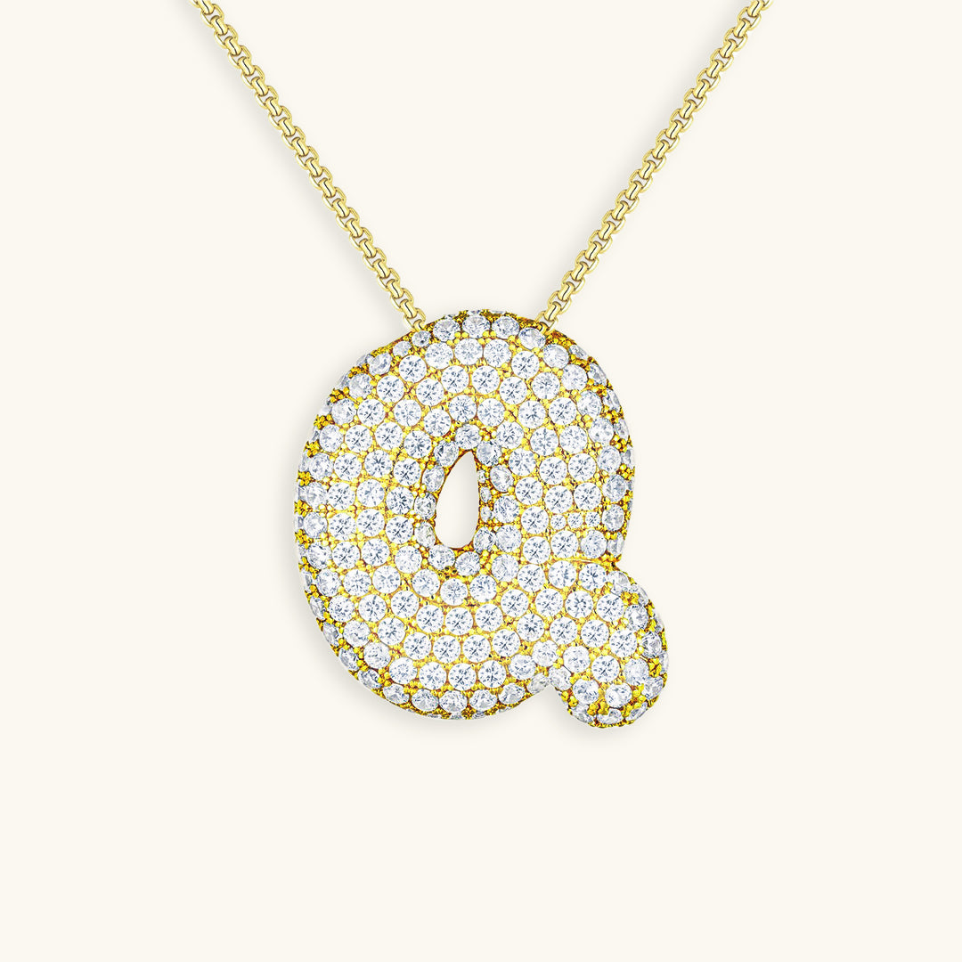 Náhrdelník s počátečním diamantem Bubble