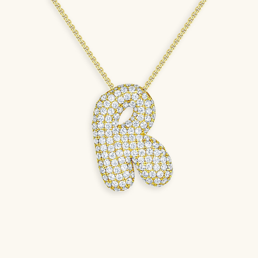 Náhrdelník s počátečním diamantem Bubble