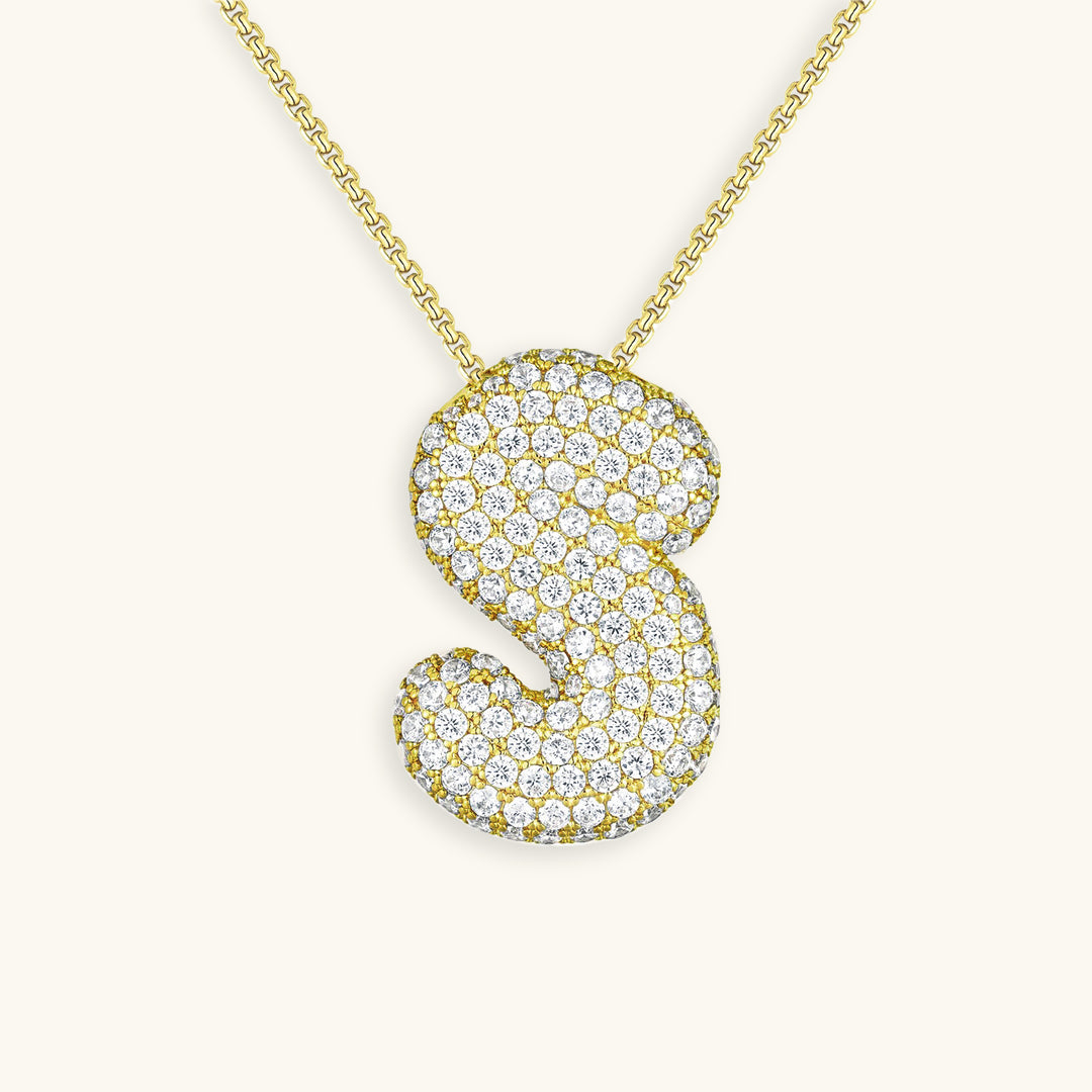 Náhrdelník s počátečním diamantem Bubble