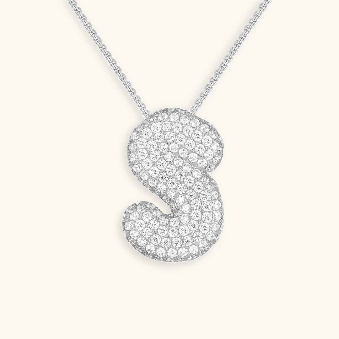 Náhrdelník s počátečním diamantem Bubble