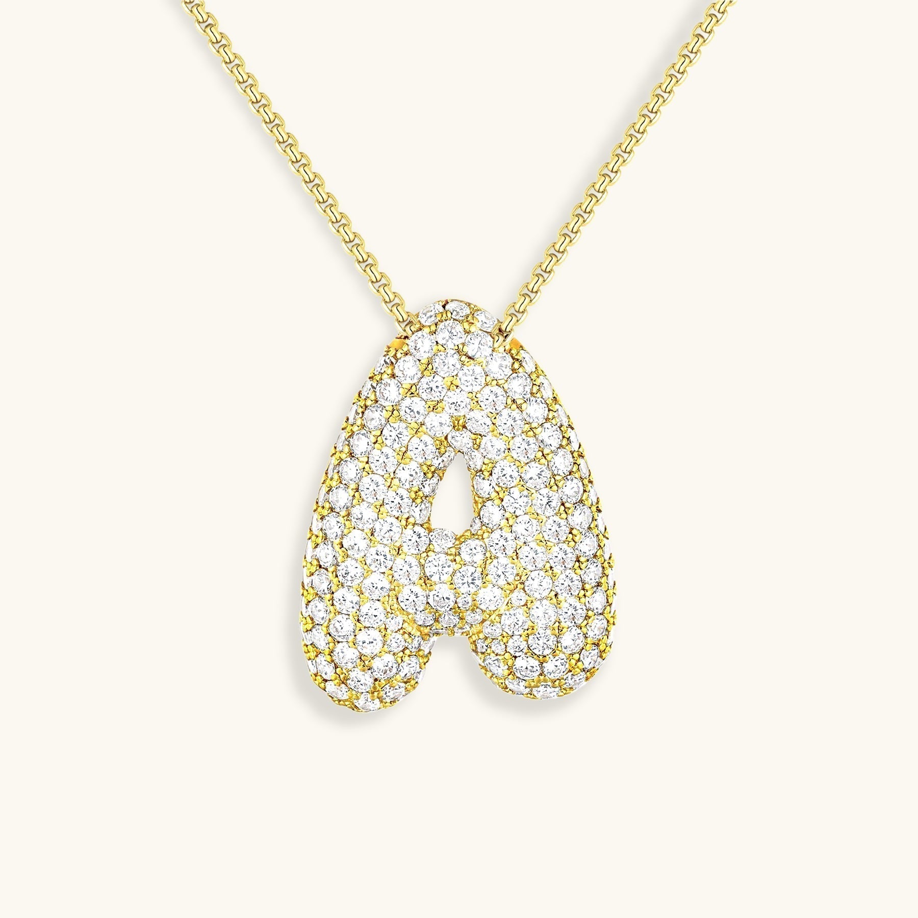 Náhrdelník s počátečním diamantem Bubble